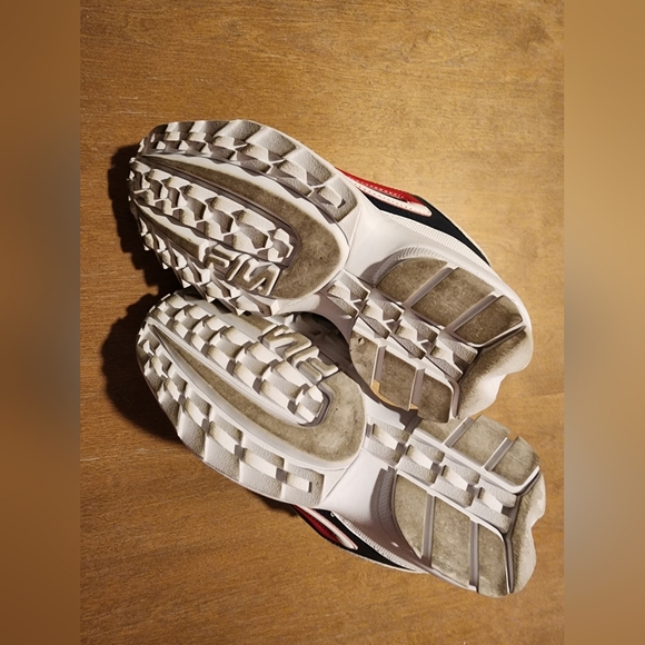 Fila Mens Navy Disruptor II Premium Repeat Low Top Sneaker Shoes US4.5 - Picture 7 of 9